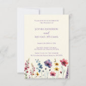 Wildflower Symphony Bruiloft Thema Uitnodiging (Voorkant)