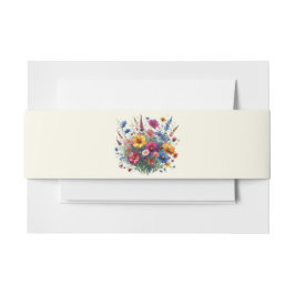 Wildflower Symphony-bruiloft Uitnodigingen Wikkel