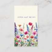 Wildflower Symphony Huwelijk - Bewaar de datum - Visitekaartje (Achterkant)