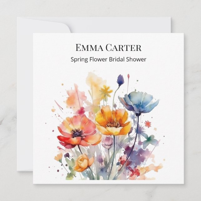 Wildflower Symphony: kleurrijke lente Waterverf (Voorkant)