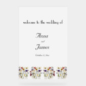 Wildflower Symphony: levendige Waterverf kunst Acryl Bord (Voorkant)