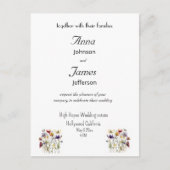 Wildflower Symphony: levendige Waterverf kunst Briefkaart (Voorkant)