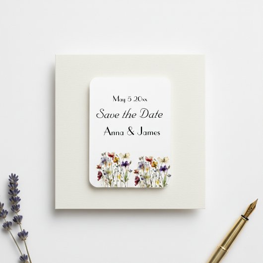 Wildflower Symphony: levendige Waterverf kunst Magneet