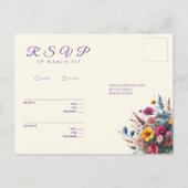 Wildflower Symphony-RSVP-Wedding- Briefkaart (Achterkant)
