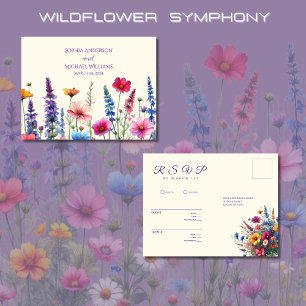 Wildflower Symphony-RSVP-Wedding- Briefkaart