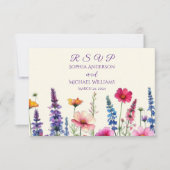 Wildflower Symphony Wedding RSVP Kaartje (Voorkant)