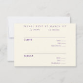 Wildflower Symphony Wedding RSVP Kaartje (Achterkant)