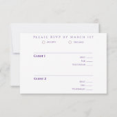 Wildflower Symphony Wedding RSVP Kaartje (Achterkant)