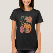 Wildflower T-shirt, Tuin T-shirt, Retro Vrouwen Sh T-shirt (Voorkant)