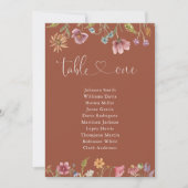 Wildflower Tabel Nummer 1 Zittingkaart (Voorkant)