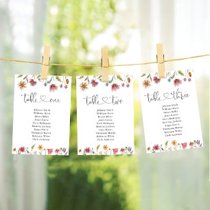 Wildflower Tabel Nummer 1 Zittingkaart