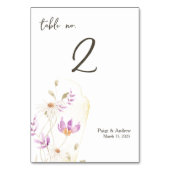 Wildflower Tabelnummer Kaart (Voorkant)