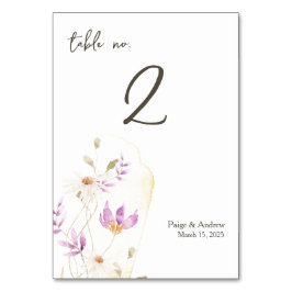 Wildflower Tabelnummer Kaart