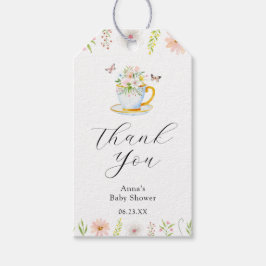 Wildflower Tea Baby shower Cadeau Labels Cadeaulabel