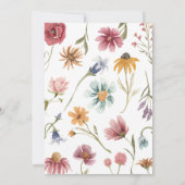 Wildflower Tea Baby shower Uitnodiging (Achterkant)