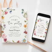 Wildflower Tea Baby shower Uitnodiging