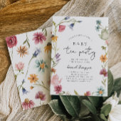 Wildflower Tea Baby shower Uitnodiging