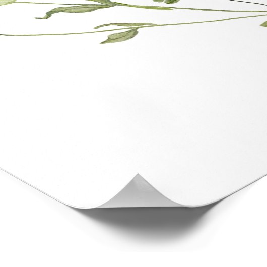 Wildflower Tea Baby shower Welkom Poster (Hoek)