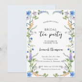Wildflower Tea Bridal Shower Kaart (Voorkant / Achterkant)