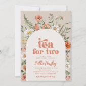 Wildflower Tea Party Baby shower Kaart (Voorkant)