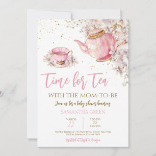 Wildflower Tea Party Baby shower Kaart