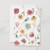 Wildflower Tea Party Bedankt Card (Achterkant)