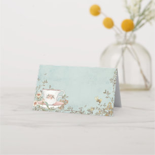 Wildflower Tea Party Birthday Plaatskaartje