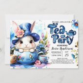 Wildflower Tea Party Boy Baby shower Kaart (Voorkant)