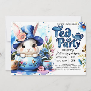 Wildflower Tea Party Boy Baby shower Kaart