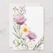 Wildflower Tea Party Bridal Shower Invitation Kaart (Achterkant)