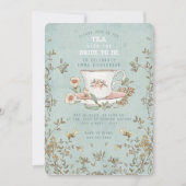Wildflower Tea Party Bridal Shower Invitation Kaart (Voorkant)