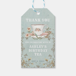 Wildflower Tea Party Dank je Labels Cadeaulabel