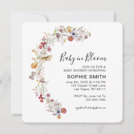 Wildflower Tea Party Garden Baby in bloei Kaart