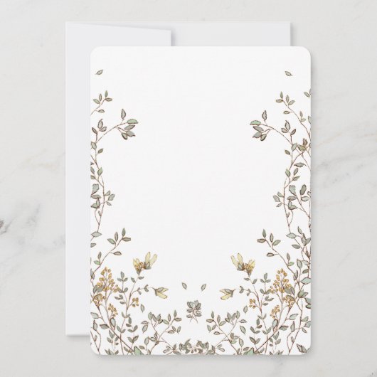 Wildflower Tea Party Uitnodiging voor verjaardag (Achterkant)