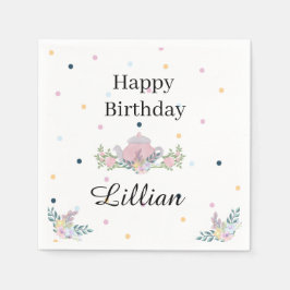 Wildflower Tea Party verjaardagsfeest bloemenserve Servet