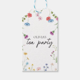Wildflower Tea Party Vrijgezellenfeest Cadeaulabel