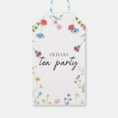 Wildflower Tea Party Vrijgezellenfeest Cadeaulabel (Achterkant)