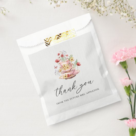 Wildflower Tea Party Vrijgezellenfeest dank u Bedankzakje (Gezegeld)