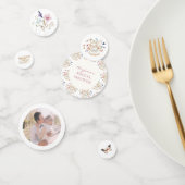 Wildflower Tea Party Vrijgezellenfeest Foto Confetti (Groep)