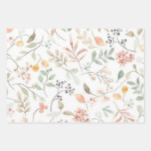 Wildflower Tea Party Vrijgezellenfeest Inpakpapier Vel (Voorkant 3)