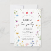 Wildflower Tea Party Vrijgezellenfeest Kaart (Voorkant)