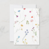 Wildflower Tea Party Vrijgezellenfeest Kaart (Achterkant)