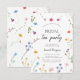 Wildflower Tea Party Vrijgezellenfeest Kaart