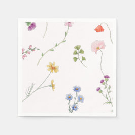 Wildflower Tea Party Vrijgezellenfeest Servet