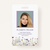 Wildflower Teacher Medewerker ID Badge (Voorkant)