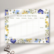 Wildflower tearaway wekelijkse planner
