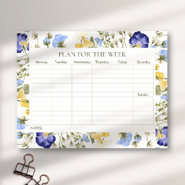 Wildflower tearaway wekelijkse planner notitieblok