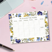 Wildflower tearaway wekelijkse planner notitieblok
