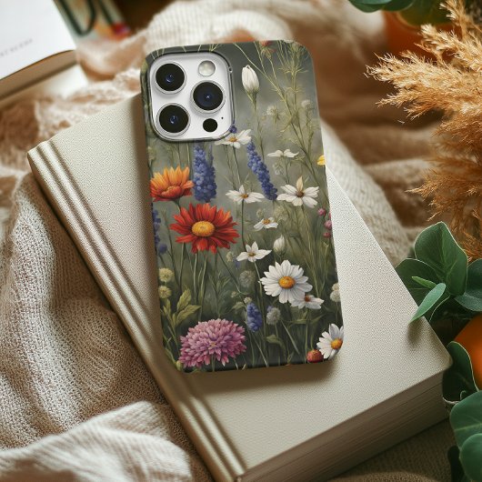 Wildflower telefoonhoesje, botanisch cadeau voor h Case-Mate iPhone case