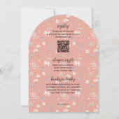 Wildflower Terracotta All in One Baby Shower Kaart (Achterkant)